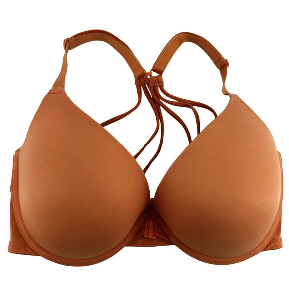 Victoria's Secret PINK Wear Everywhere Push-Up Bra Strappy Orange 32DD NWOT - Picture 1 of 6